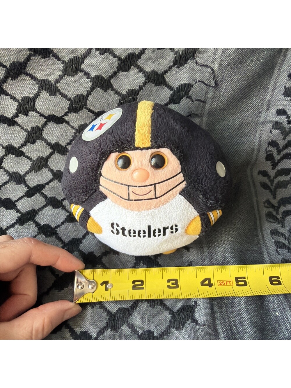 Ty Beanie Ballz Pittsburgh Steelers NFL Football Rare Retired New 5"